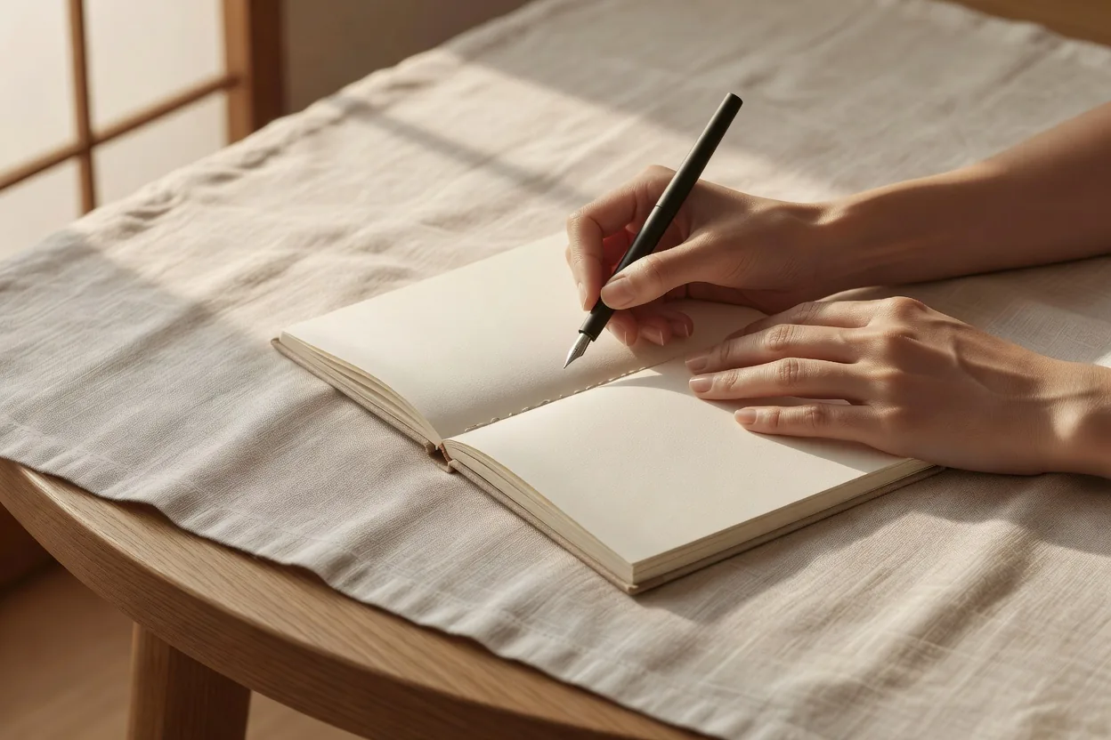 書き物をする手